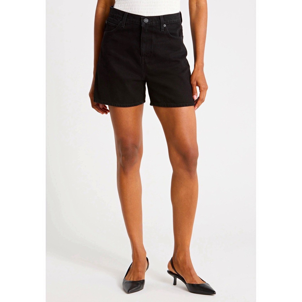 FRAME NWT The Easy High Waist Denim Shorts Size 28 Honor Black msrp$198